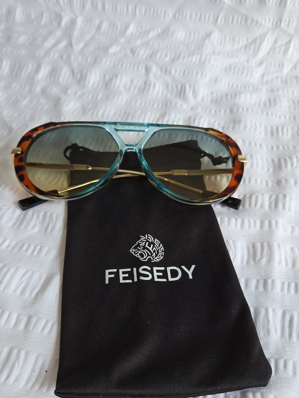 NWOT FEISEDY Retro Unisex Oversized Aviator Sunglasses